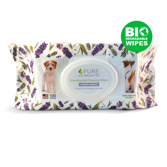 Pure and Natural Pet - Grooming and Cleansing Wipes (Lavender and Rosemary) 100 Wipes