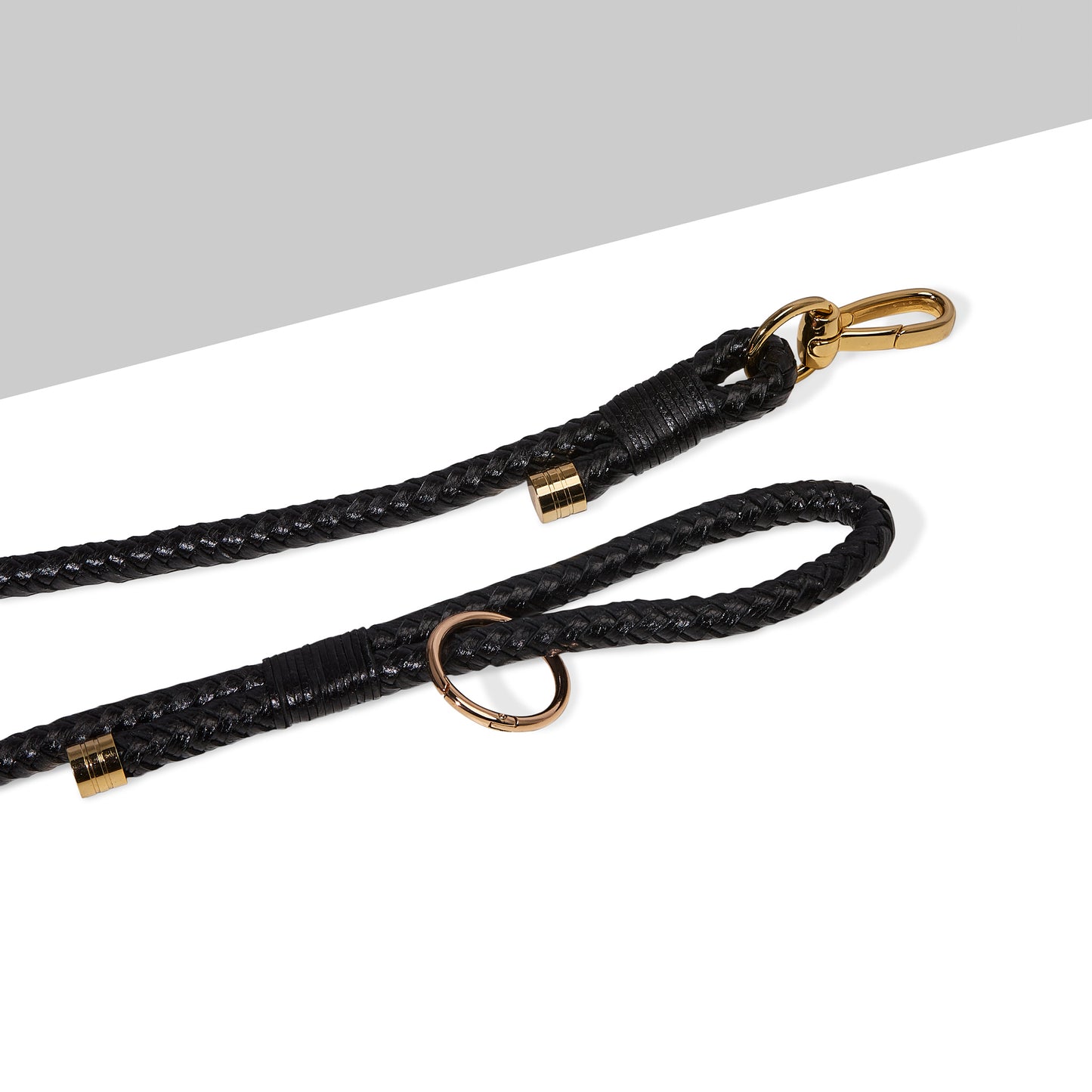 Miaboo Leather Braided Leash - Black