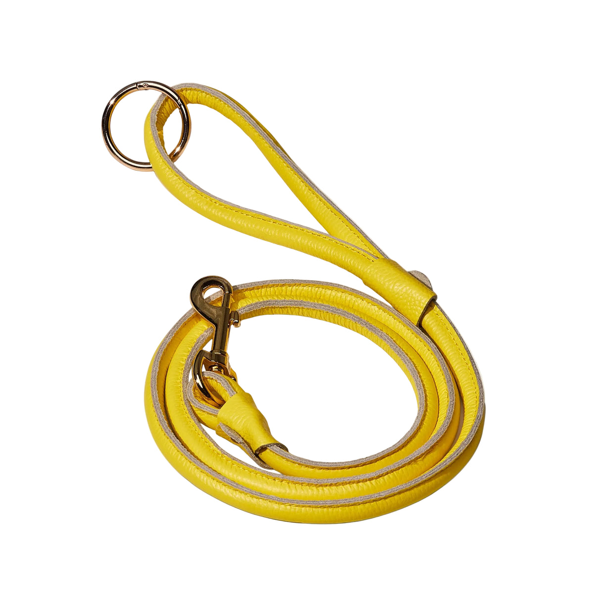 Chic Leather Leash - Yellow