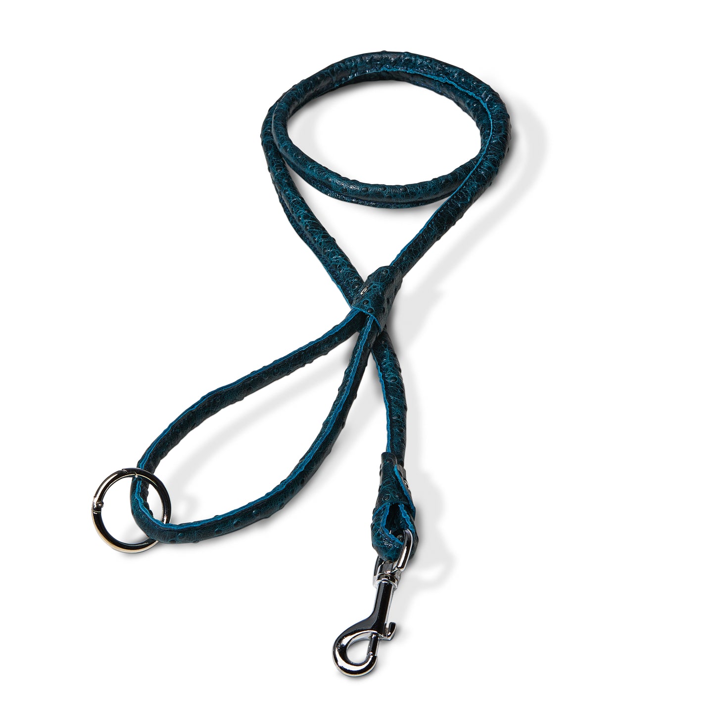 Punk Leather Leash - Blue