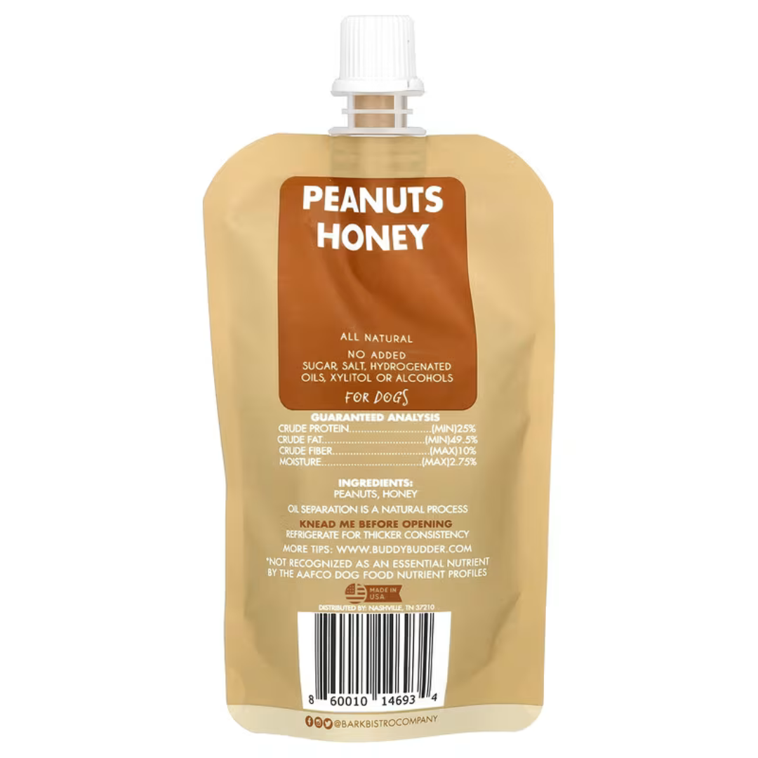 Buddy Budder - Ruff Ruff Raw - Dog Peanut Butter - 4oz Squeeze Packs