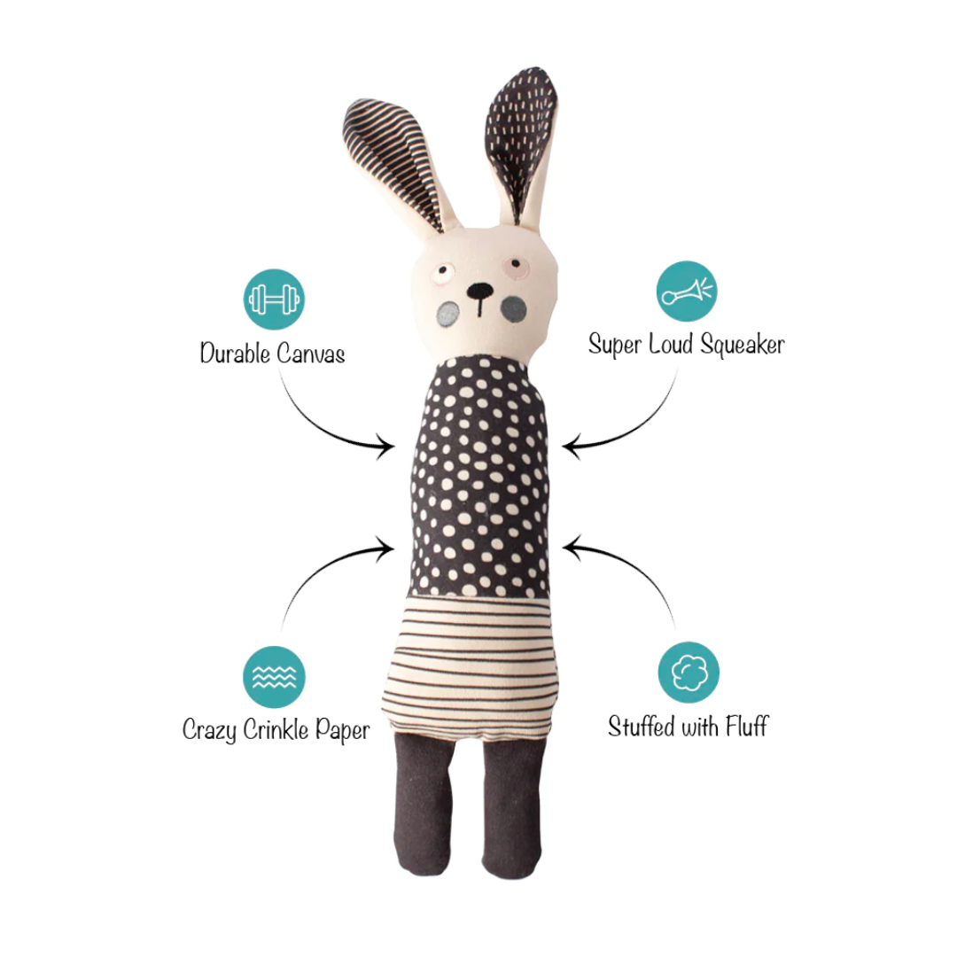 All Ears Canvas Plush Dog Toy