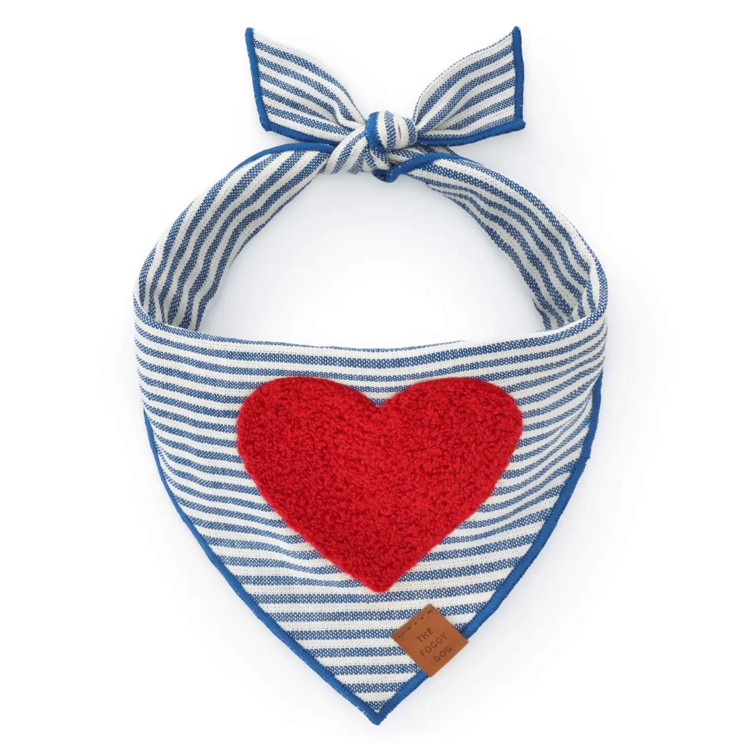 Heart Applique Dog Bandana