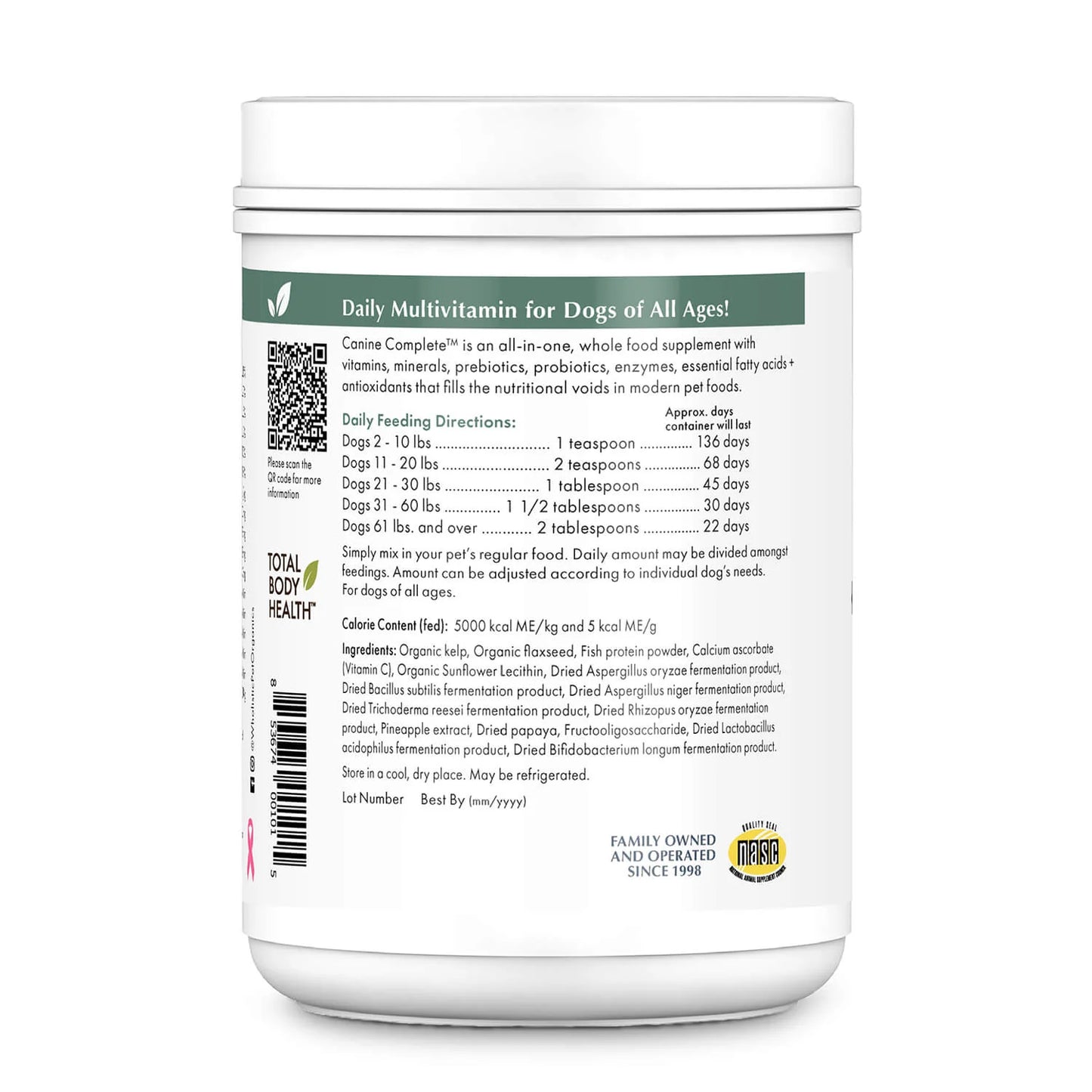 Wholistic Pet Organics: Supplements - Canine Complete 1lb