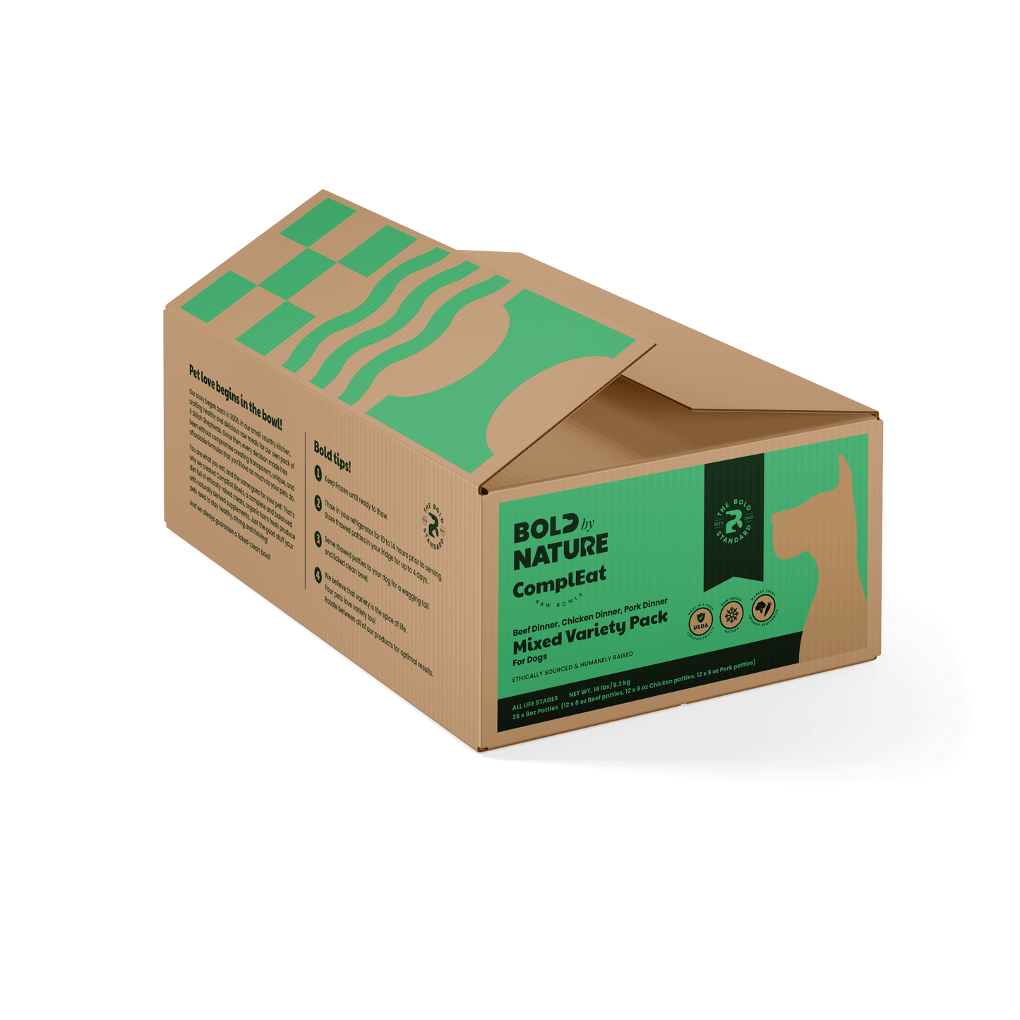 Bold By Nature: ComplEat Raw Bowls for Dogs - Variety Pack