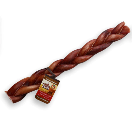 Natural Farm - Braided Bully Stick 12'' - Odor Free