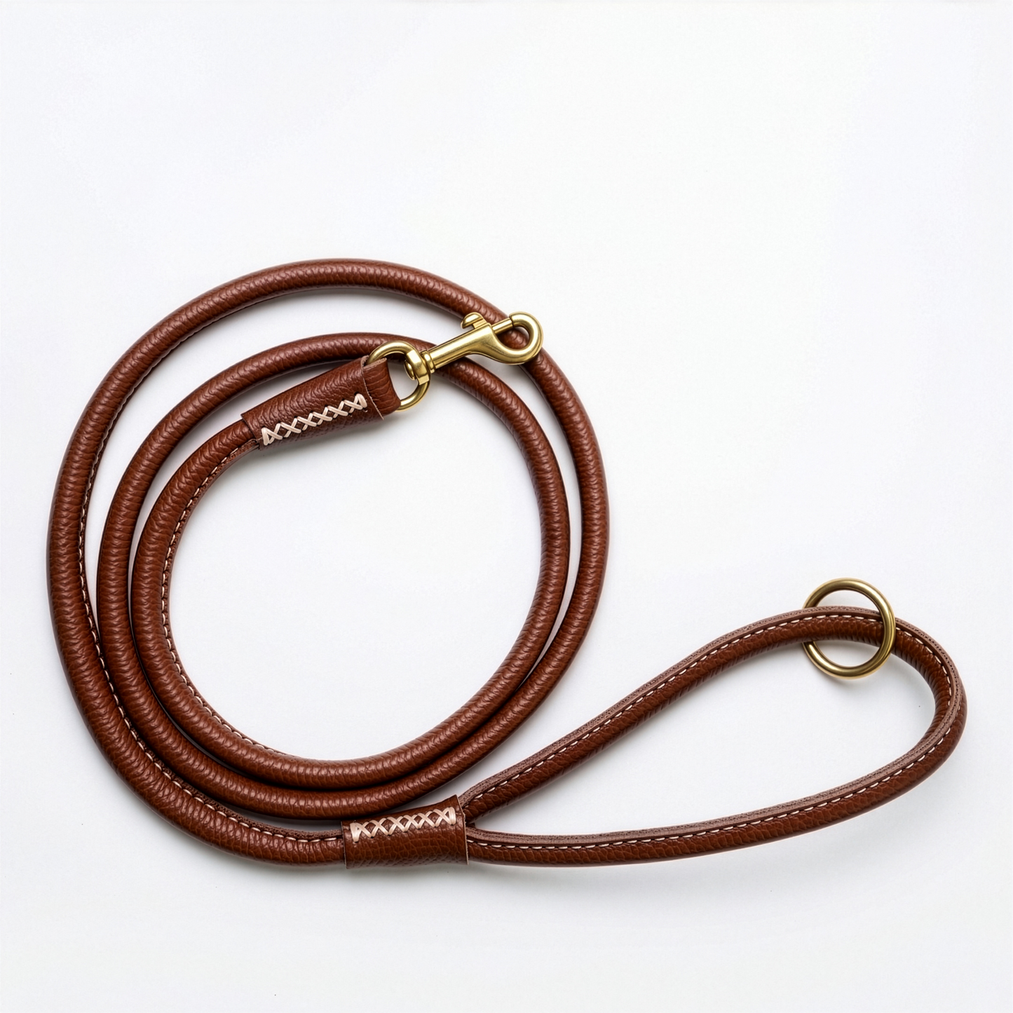 Miaboo Smooth Leather Leash - Brown