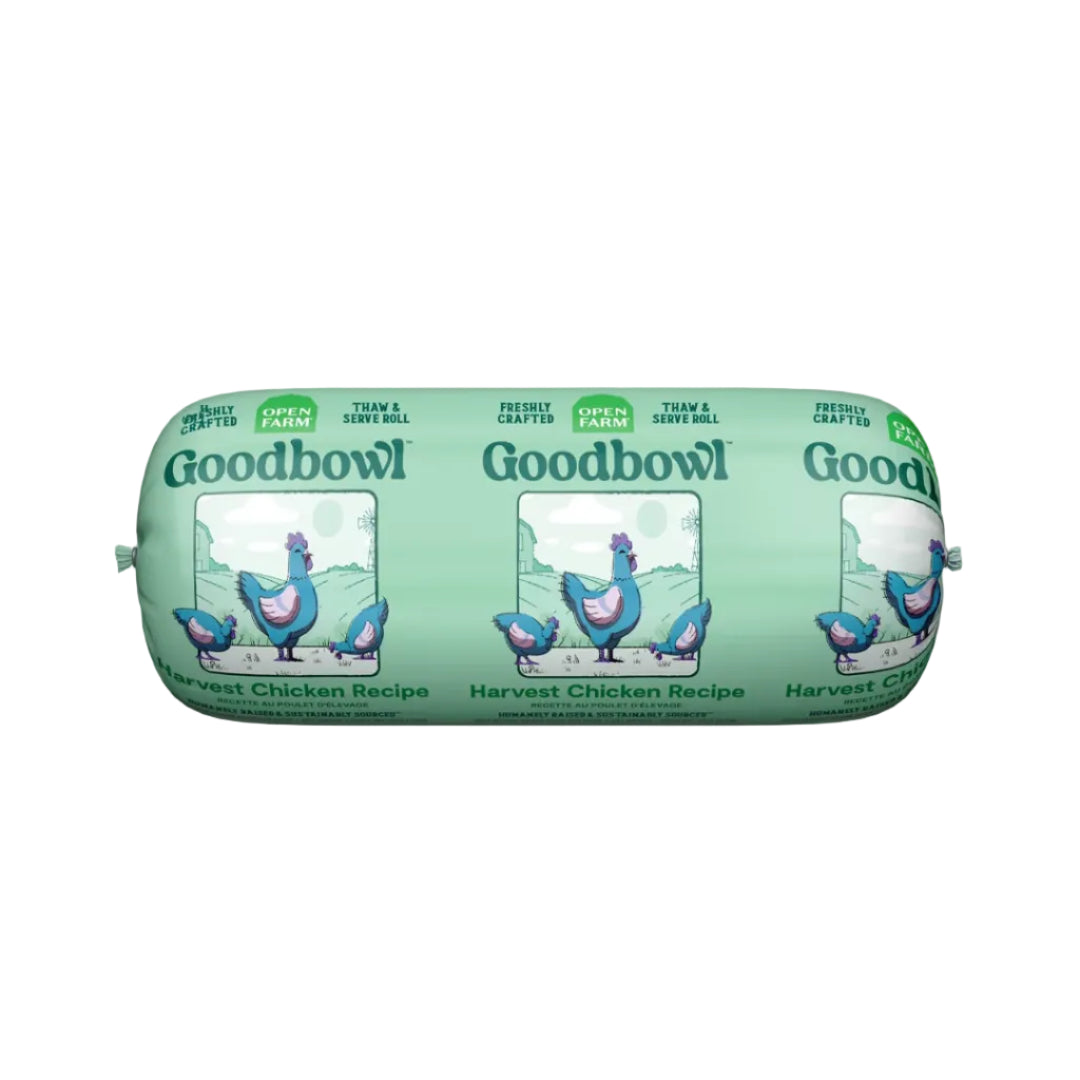 Open Farm Dog Frozen Goodbowl Roll Harvest Chicken 28Oz