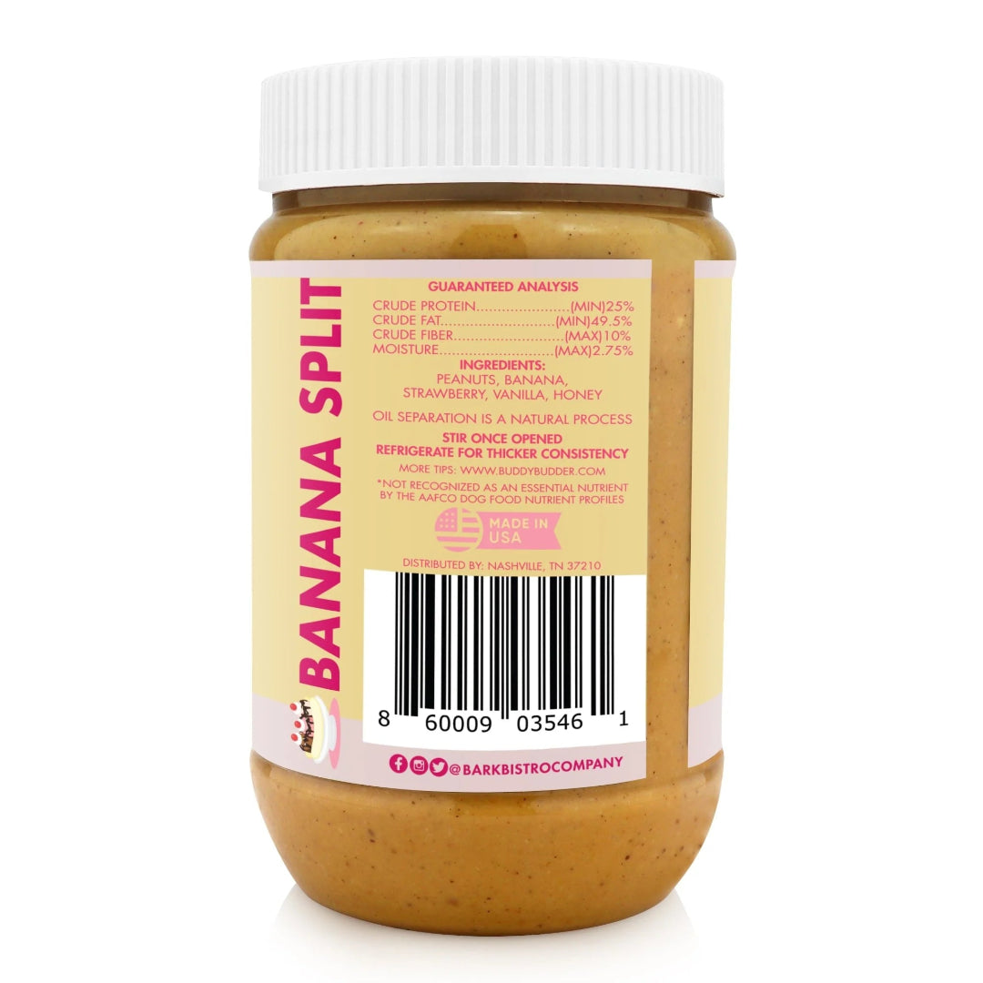 Buddy Budder Banana Split Peanut Butter Jar 17oz