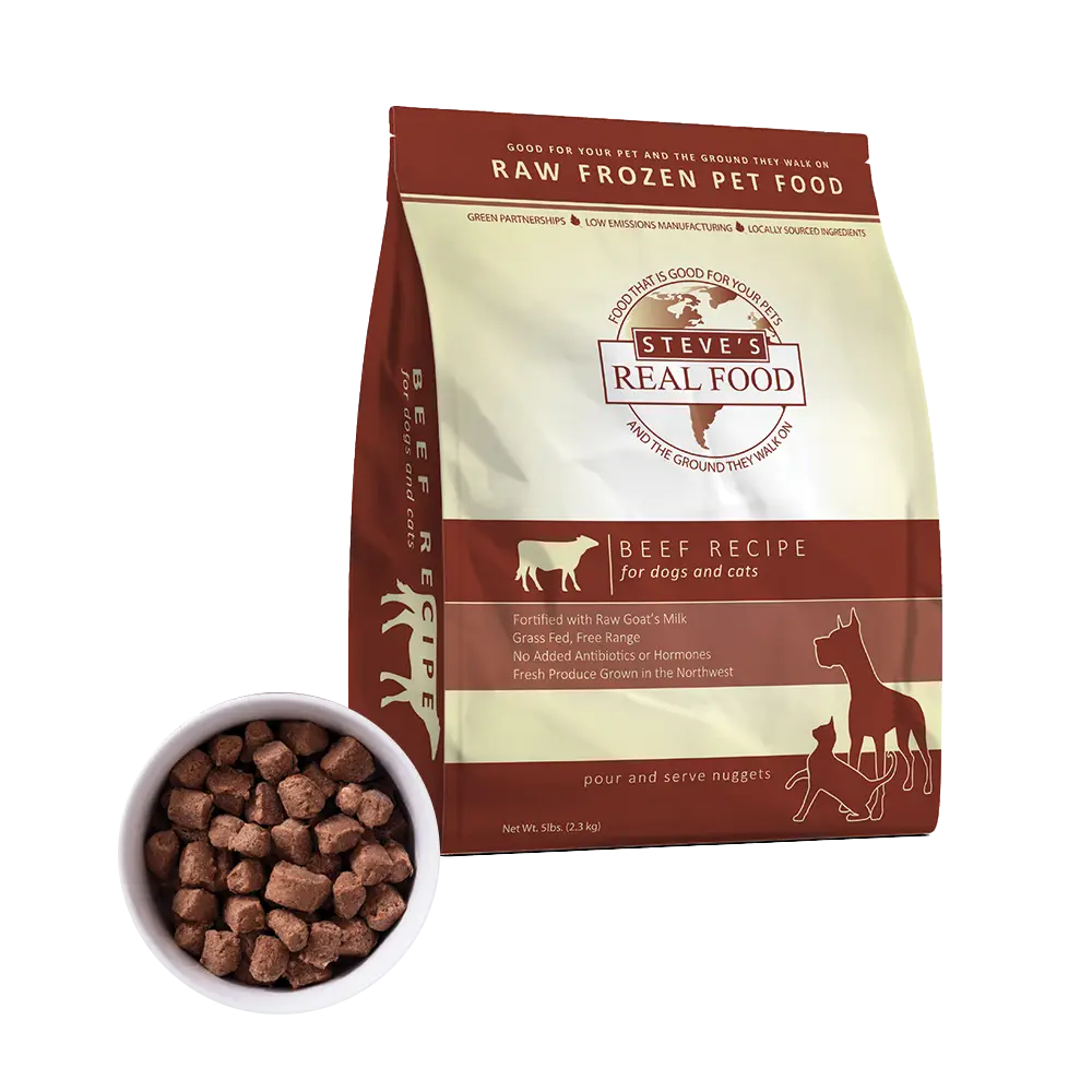 Steve's Real Food: Dog & Cat Frozen Nuggets - Beef