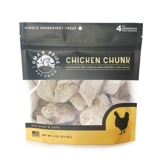 Oma's Pride: Freeze Dried Chicken Breast Chunks 4 Oz