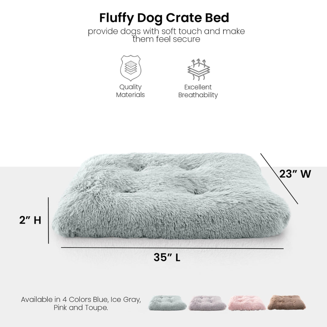 Faux Fur Tufted Dog Bed Mat