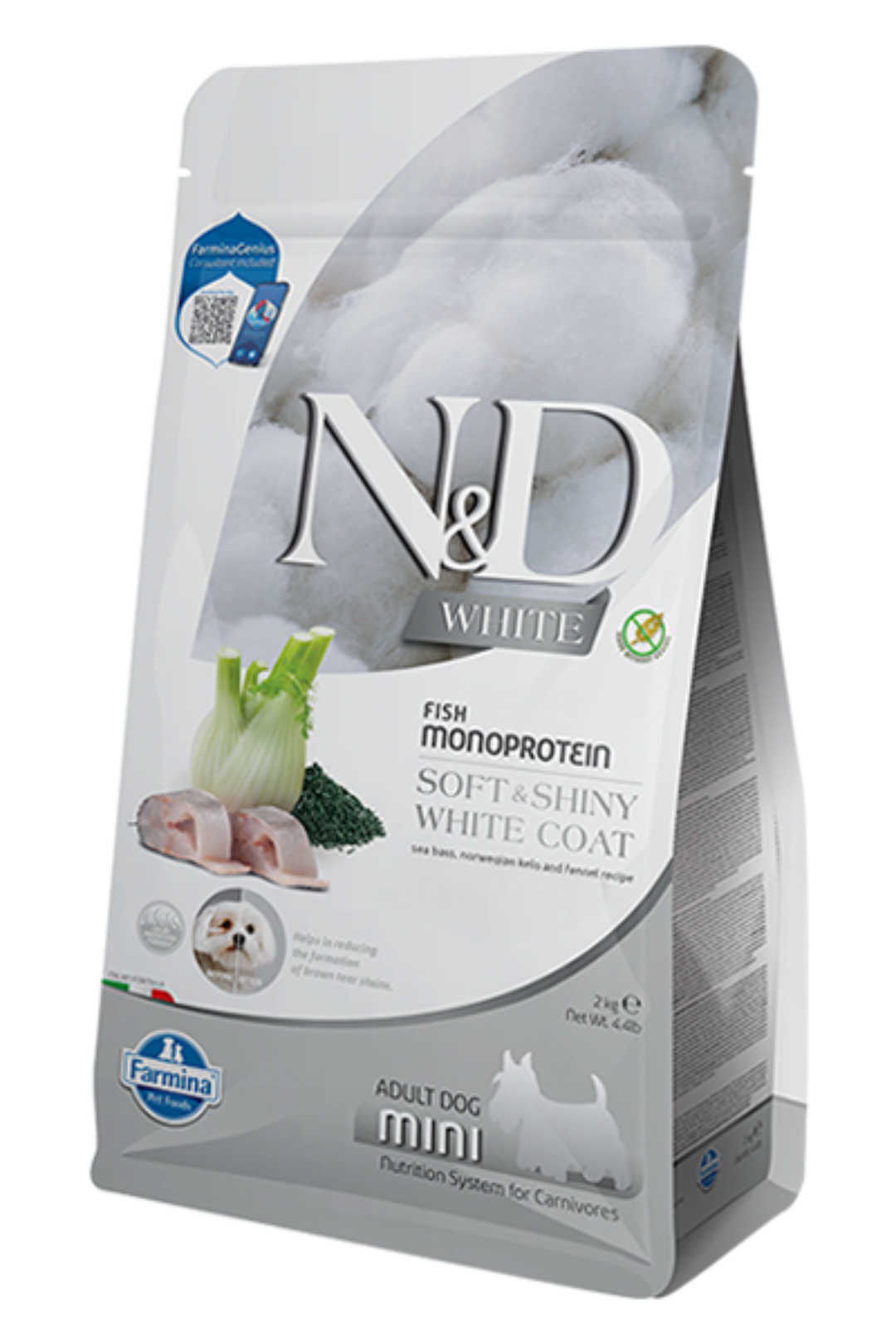 FARMINA N&D Quinoa - Dog White Coat Seabass -Grain Free 4.4lb