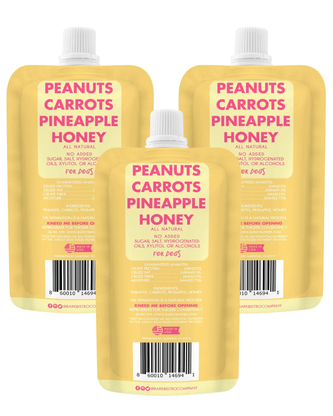 Buddy Budder - Carrot Cake Peanut Butter Squeeze Pack 4oz