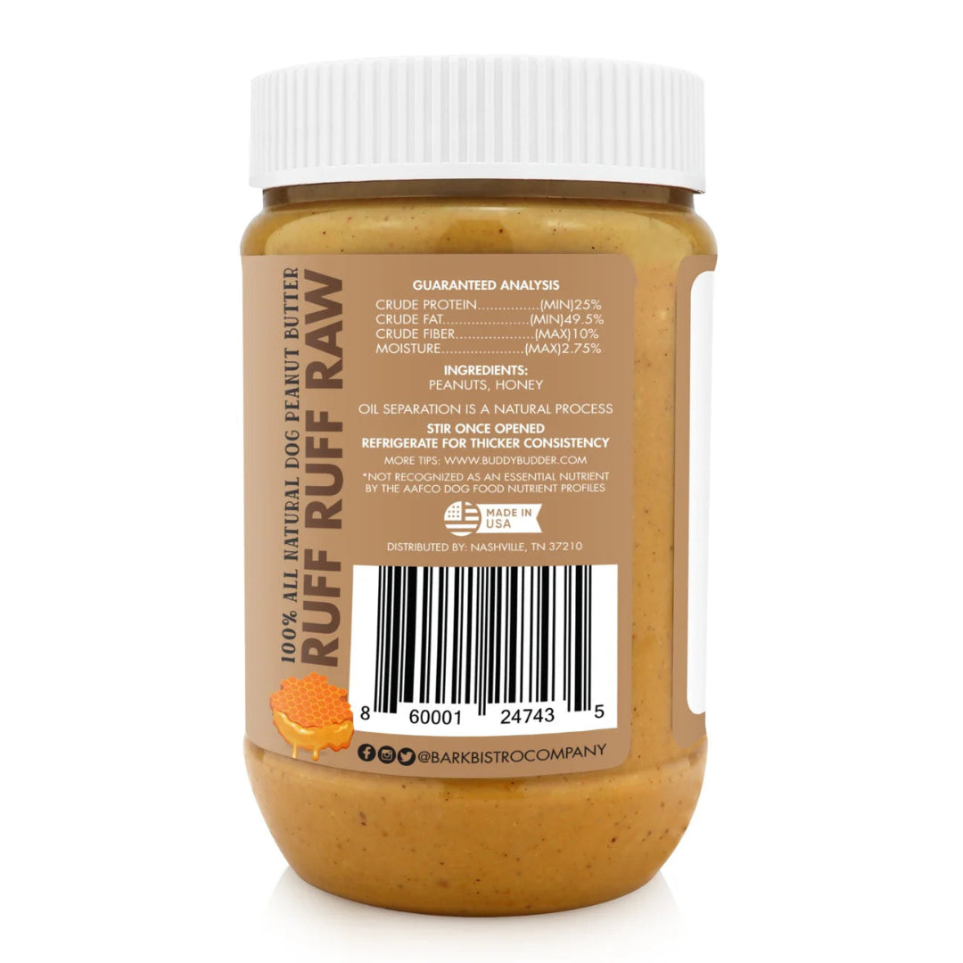 Buddy Budder - Ruff Ruff Raw Peanut Butter Jar 17oz