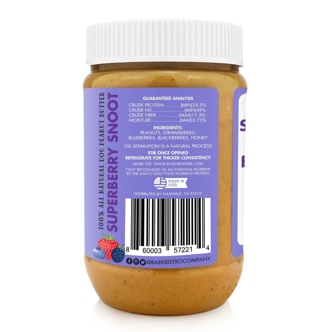 Buddy Budder - Superberry Snoot Peanut Butter 17oz