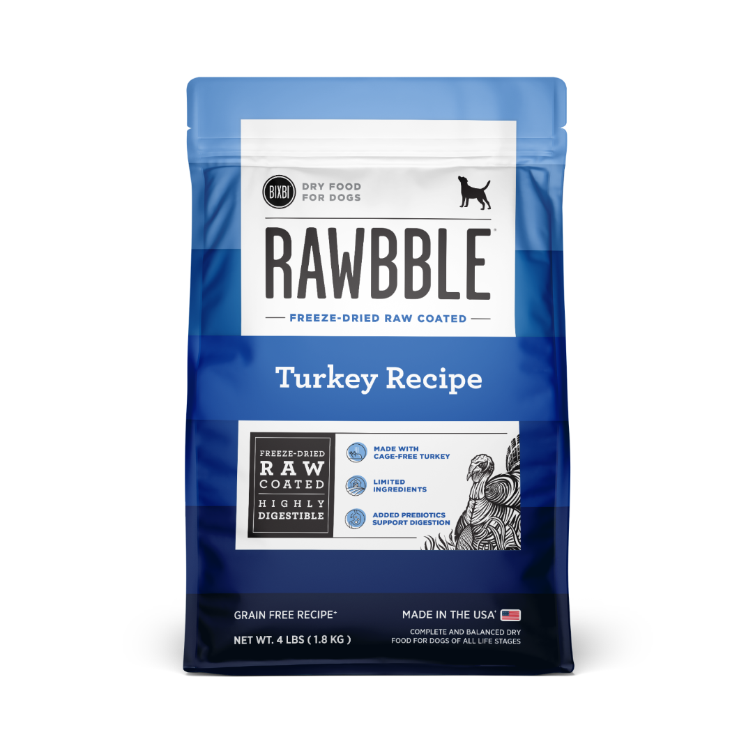 BIXBI Rawbble Dry Food for Dogs – Turkey Recipe 4lb