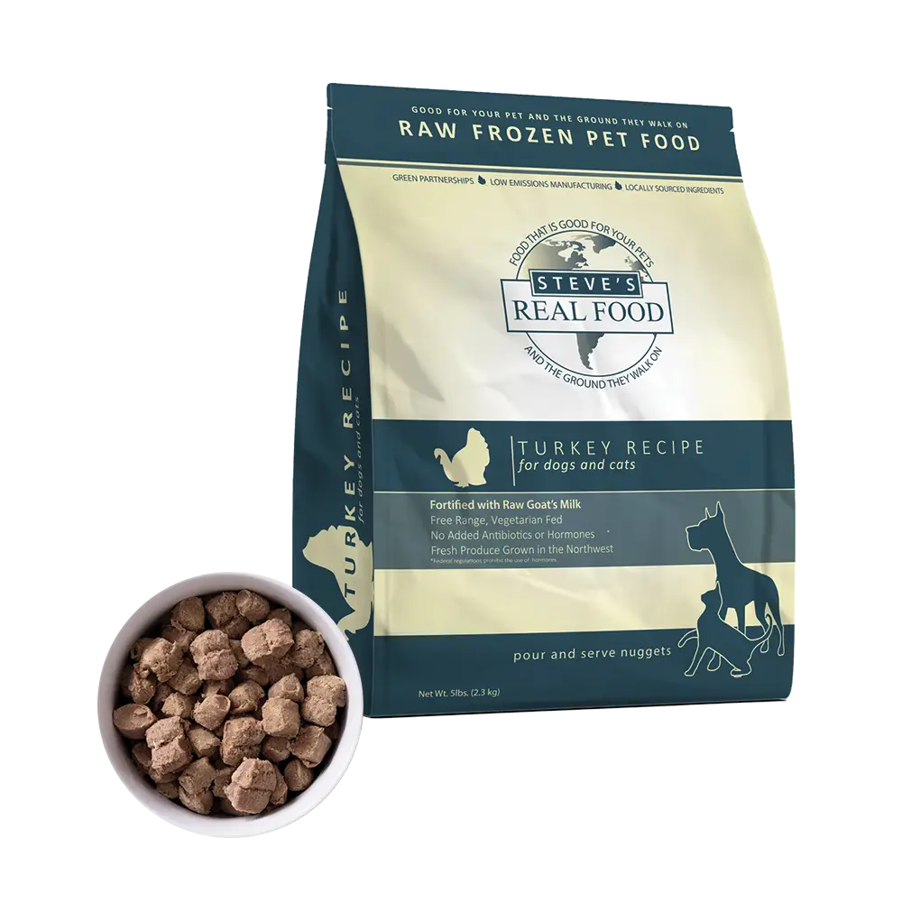 Steve's Real Food: Dog & Cat Frozen Nuggets - Turkey