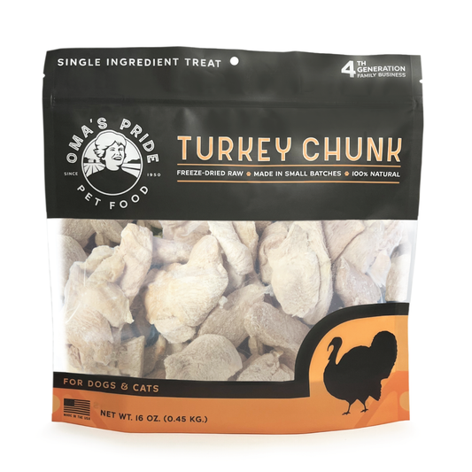 Oma's Pride: Freeze Dried Turkey Breast Chunks 4 Oz