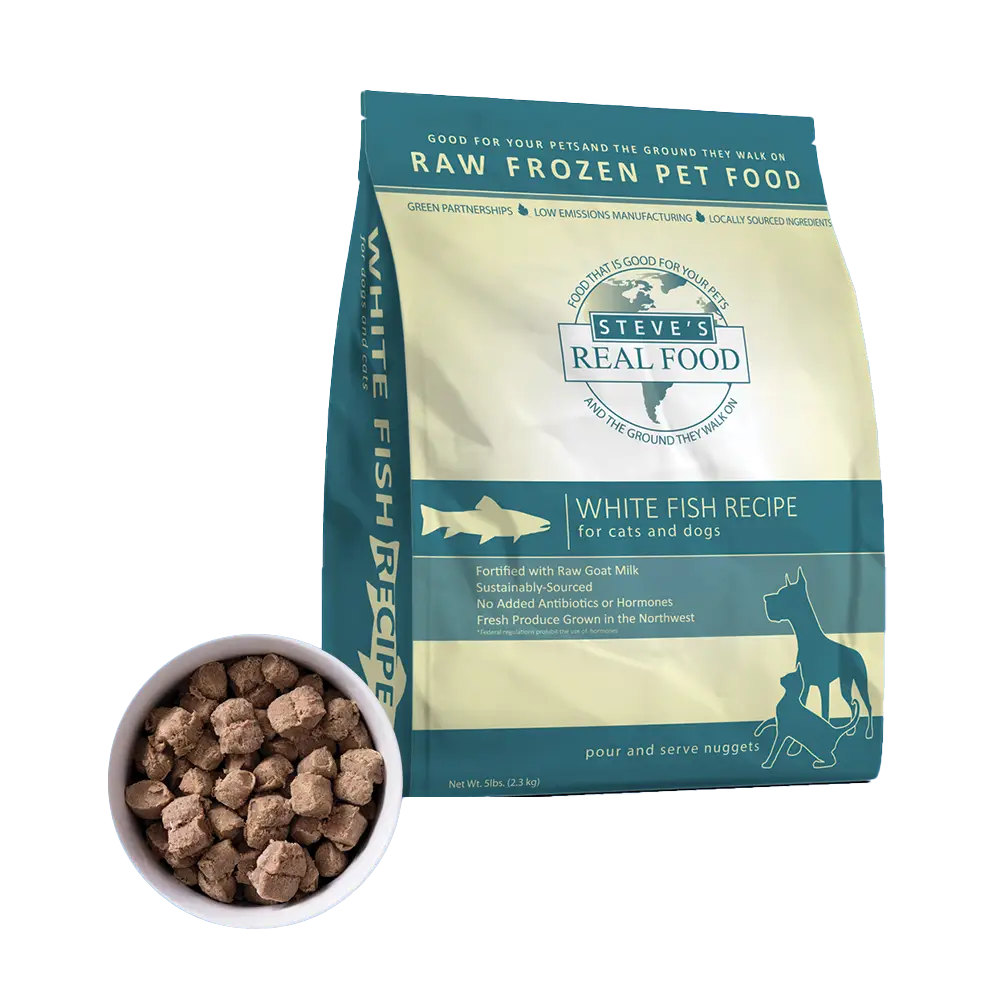 Steve's Real Food: Dog & Cat Frozen Nuggets - White Fish