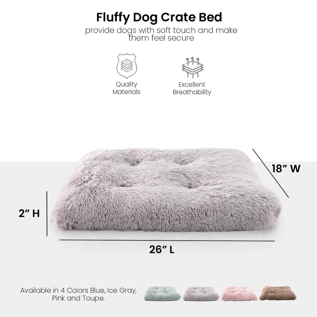 Faux Fur Tufted Dog Bed Mat