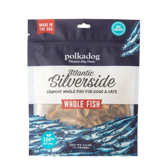 Polkadog - Silverside Whole Fish - 2.5 Oz Pouch