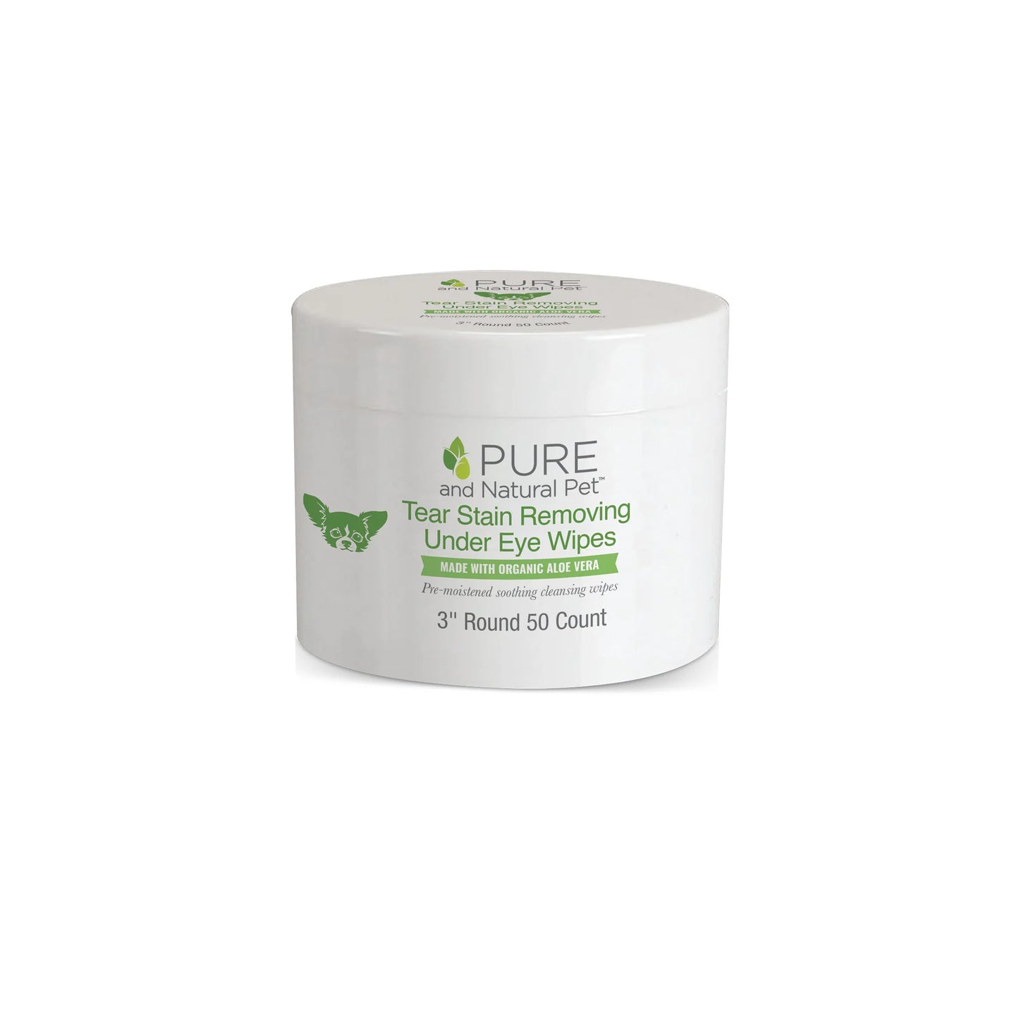 Pure & Natural Pet Wellness - Tear Stain Removing Under Eye Wipes 50 Count