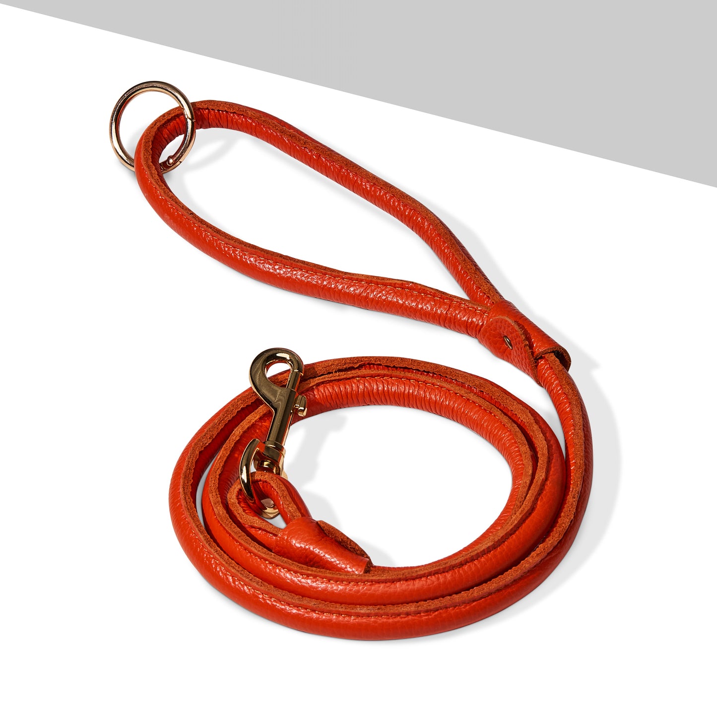Miaboo Smooth Leather Leash - Orange