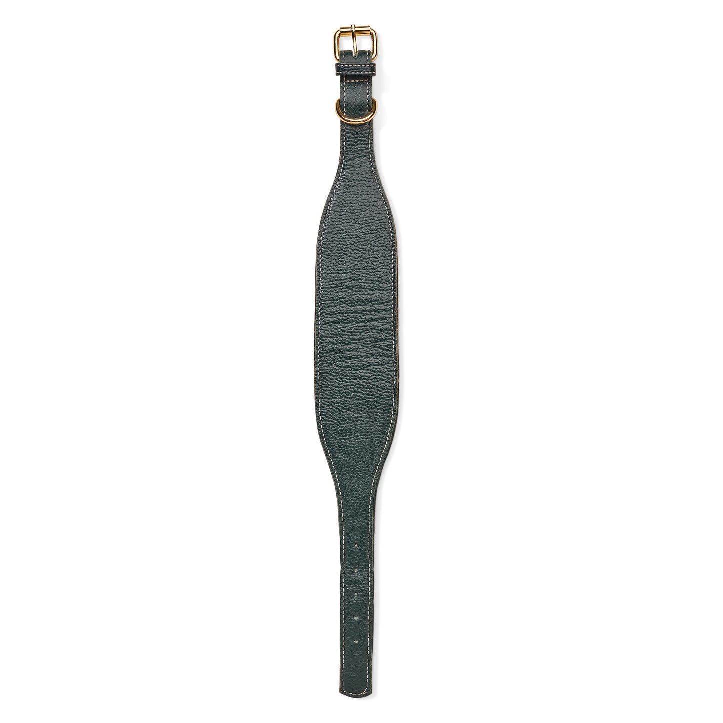 Hound Leather Collar - Olive Green