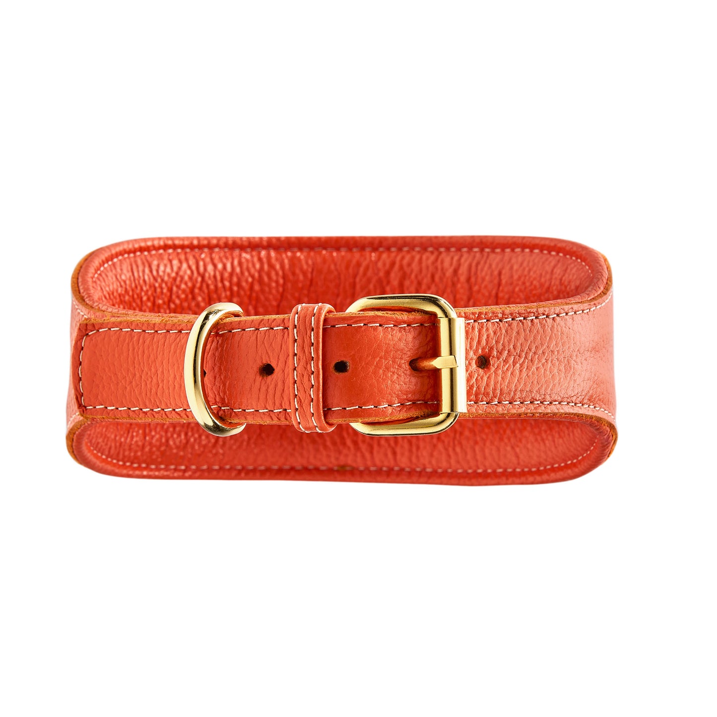 Hound Leather Collar - Orange
