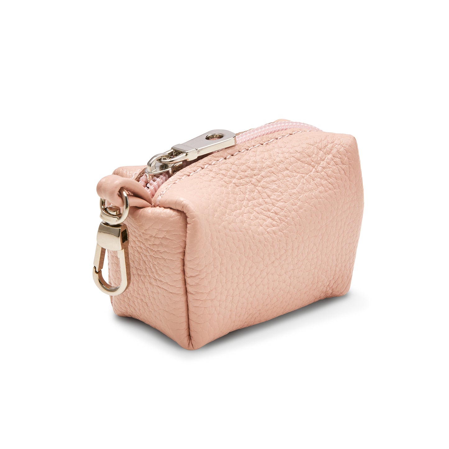 Leather Poop Bag Carrier - Nude