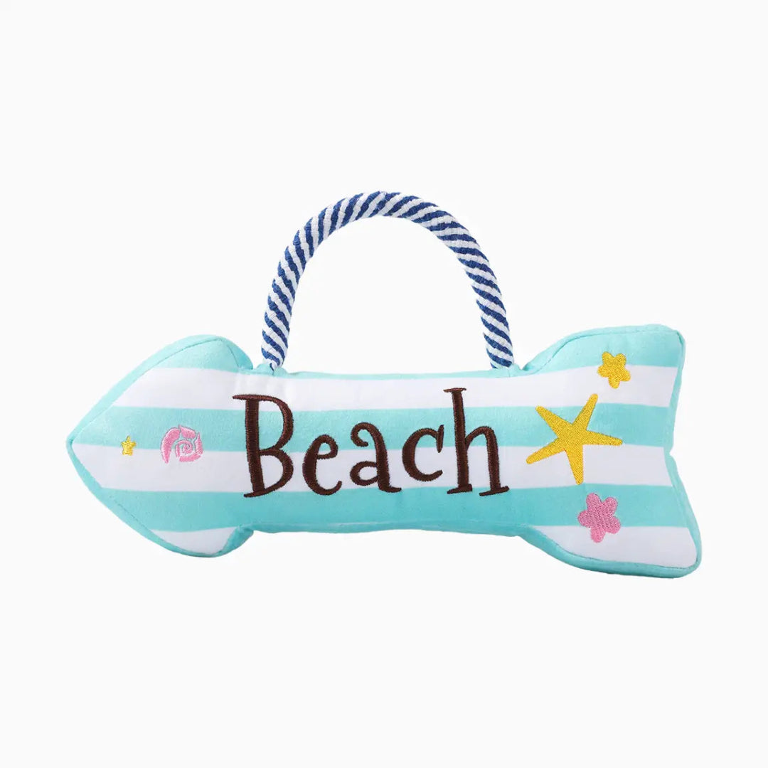 Hugsmart Pet - Beach Daze | Beach Sign - Dog Rope Toy