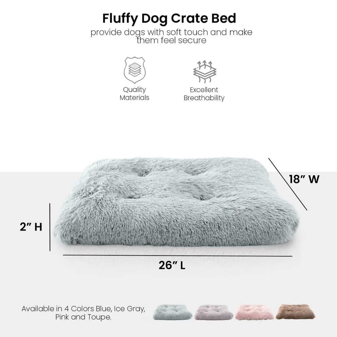 Faux Fur Tufted Dog Bed Mat