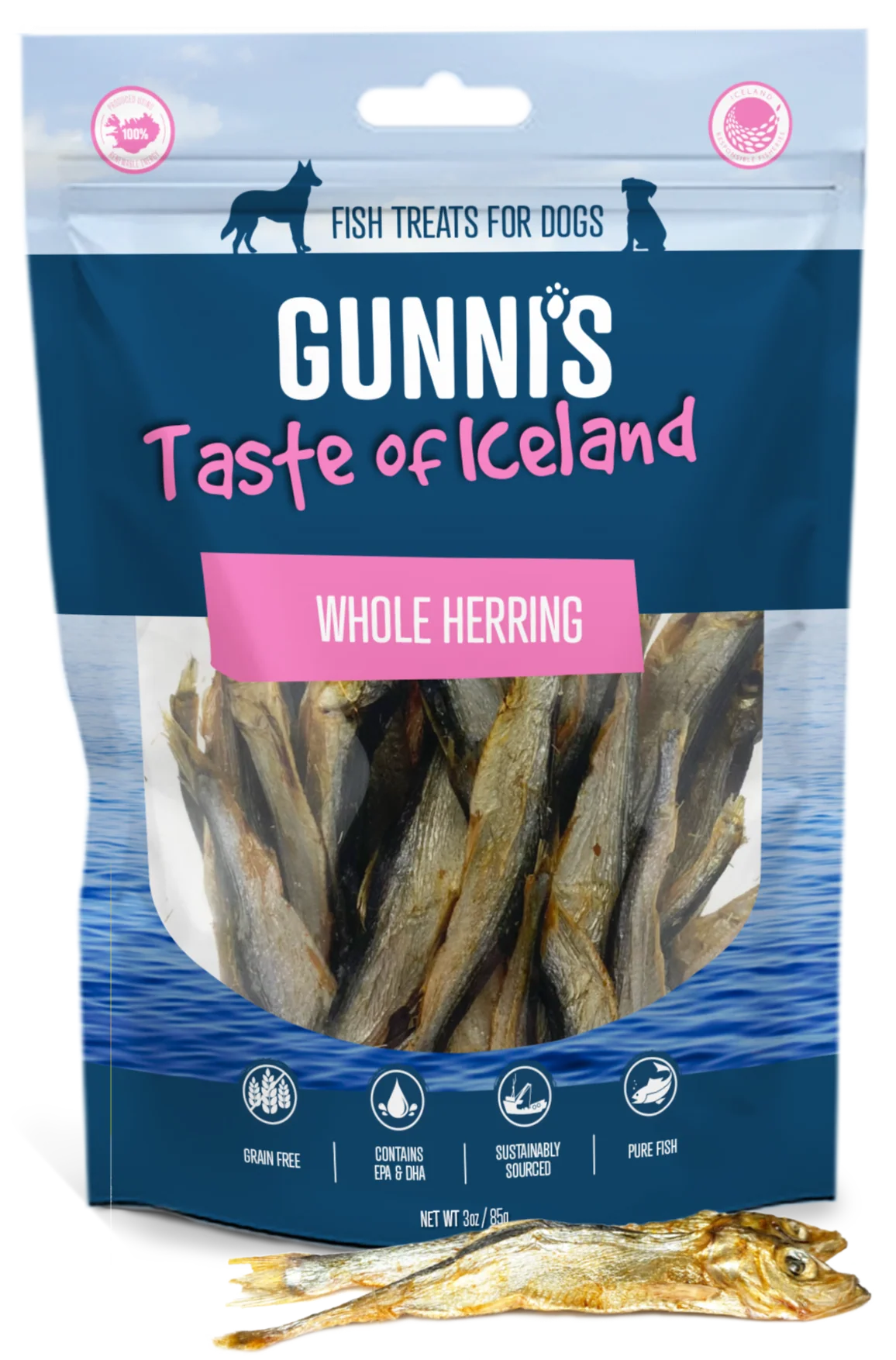 Gunni's Dog Whole Herring 3.0oz