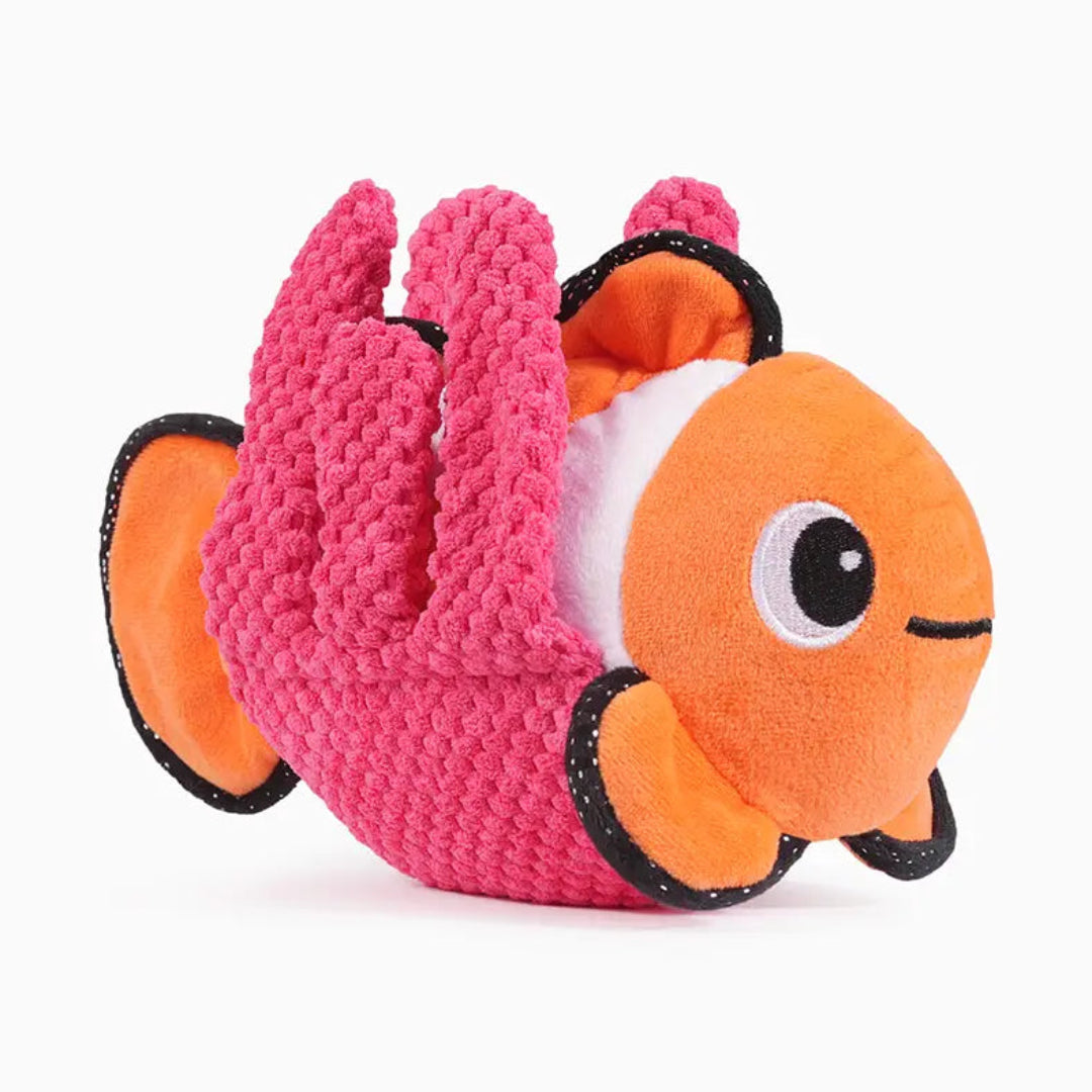 Hugsmart Pet - Ocean Pals | Clown Fish - Dog Plush Toy