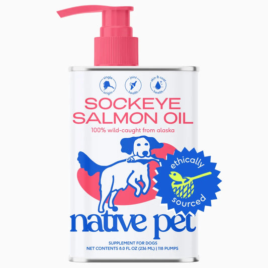 Native Pet - Sockeye Salmon Oil - Skin & Coat Health 8oz