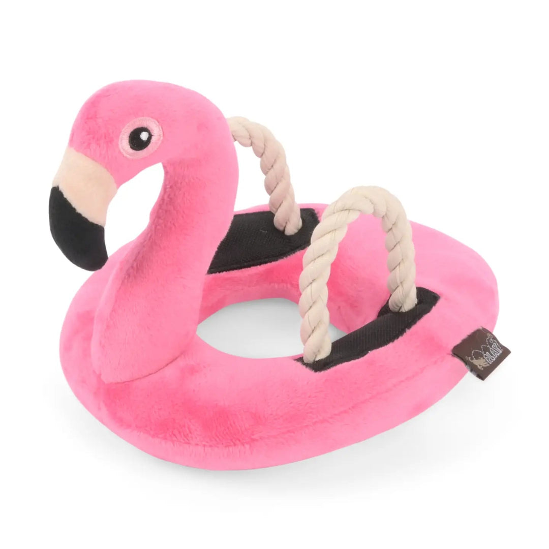 Tropical Paradise Flamingo Float Plush Dog Toy