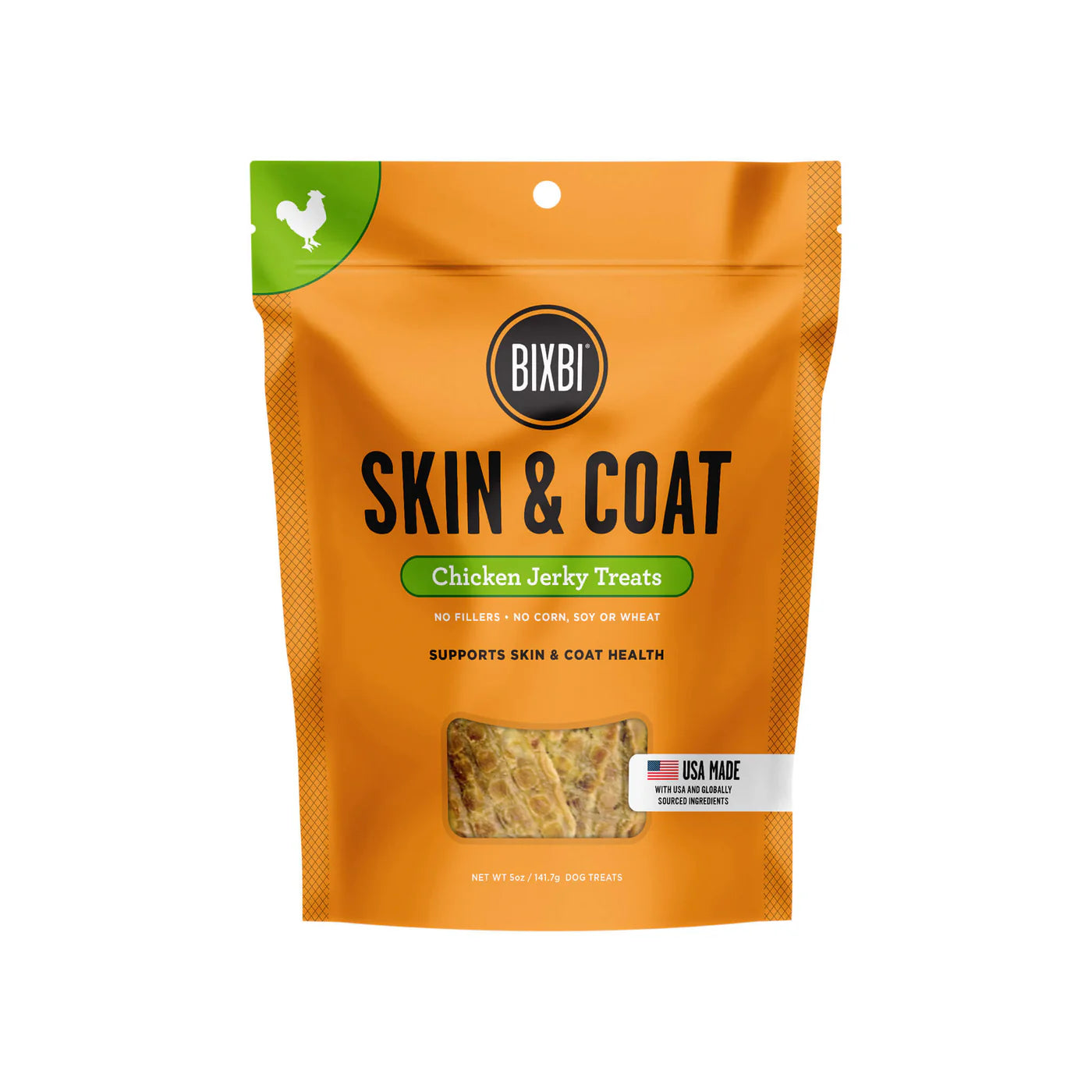 BIXBI Dog Skin & Coat Chicken Jerky 5oz