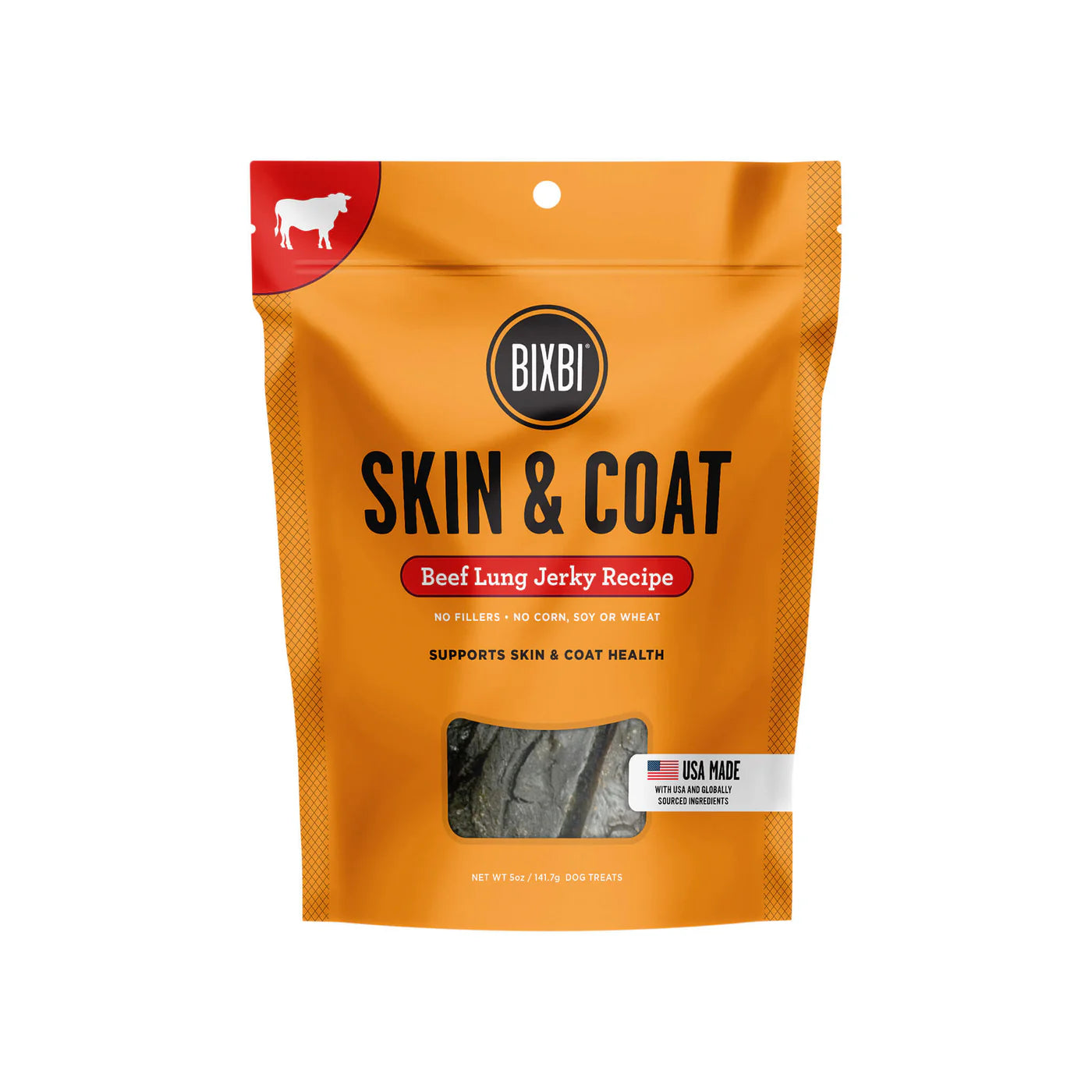 BIXBI Dog Skin & Coat Beef Jerky 5oz