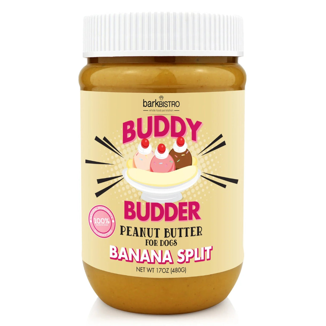 Buddy Budder Banana Split Peanut Butter Jar 17oz
