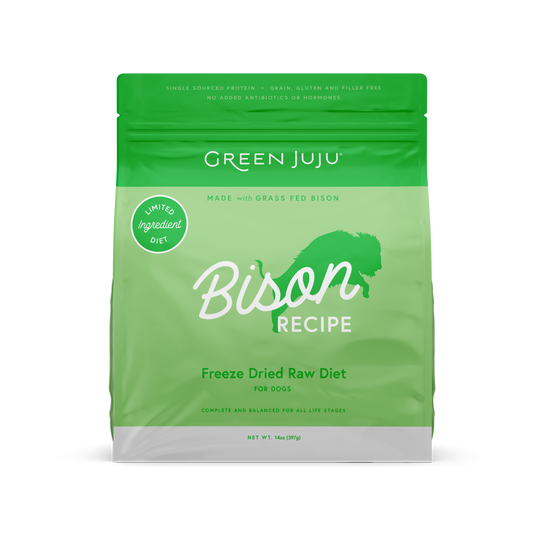 Green Juju: Freeze-Dried Limited-Ingredient Raw Diet - Bison 14oz