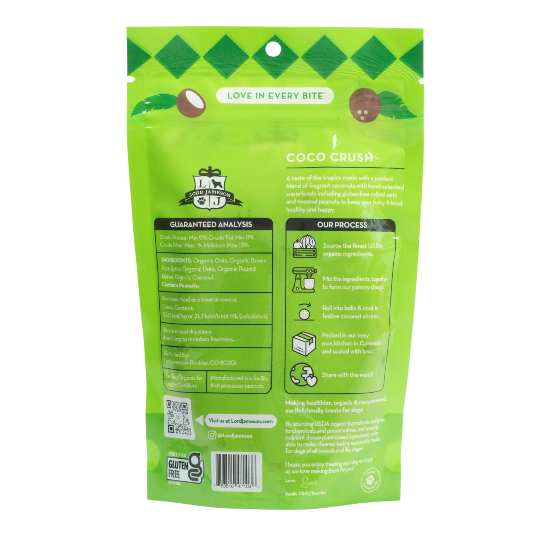 Lord Jameson: Organic Dog Treats - Coco Crush 6oz