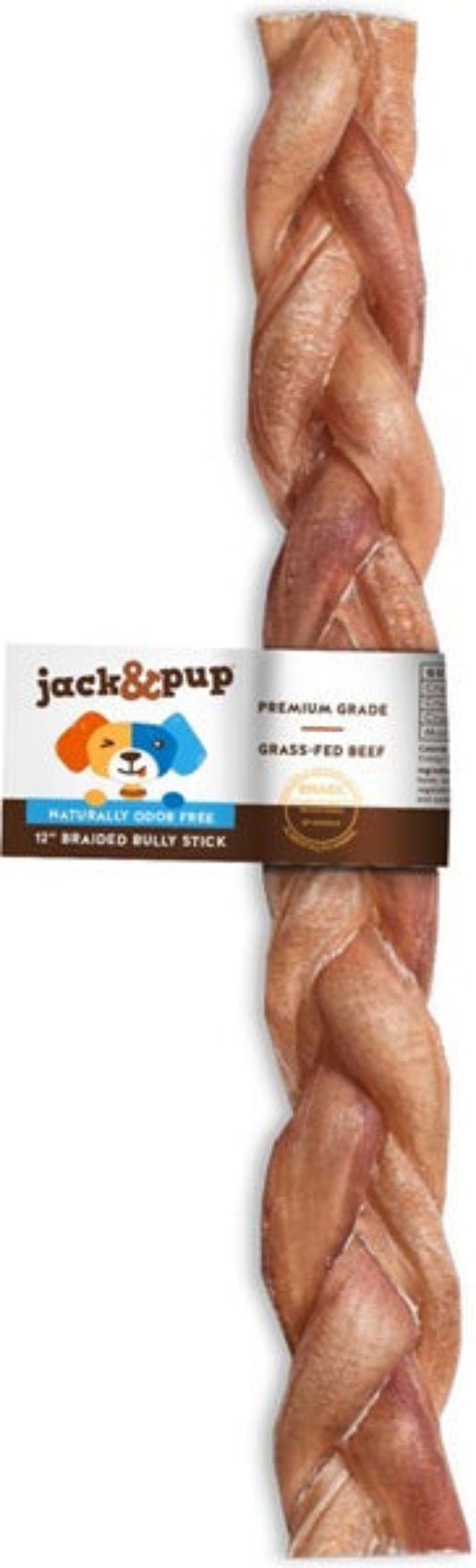 Jack &Pup - Braided Bully Stick 12"