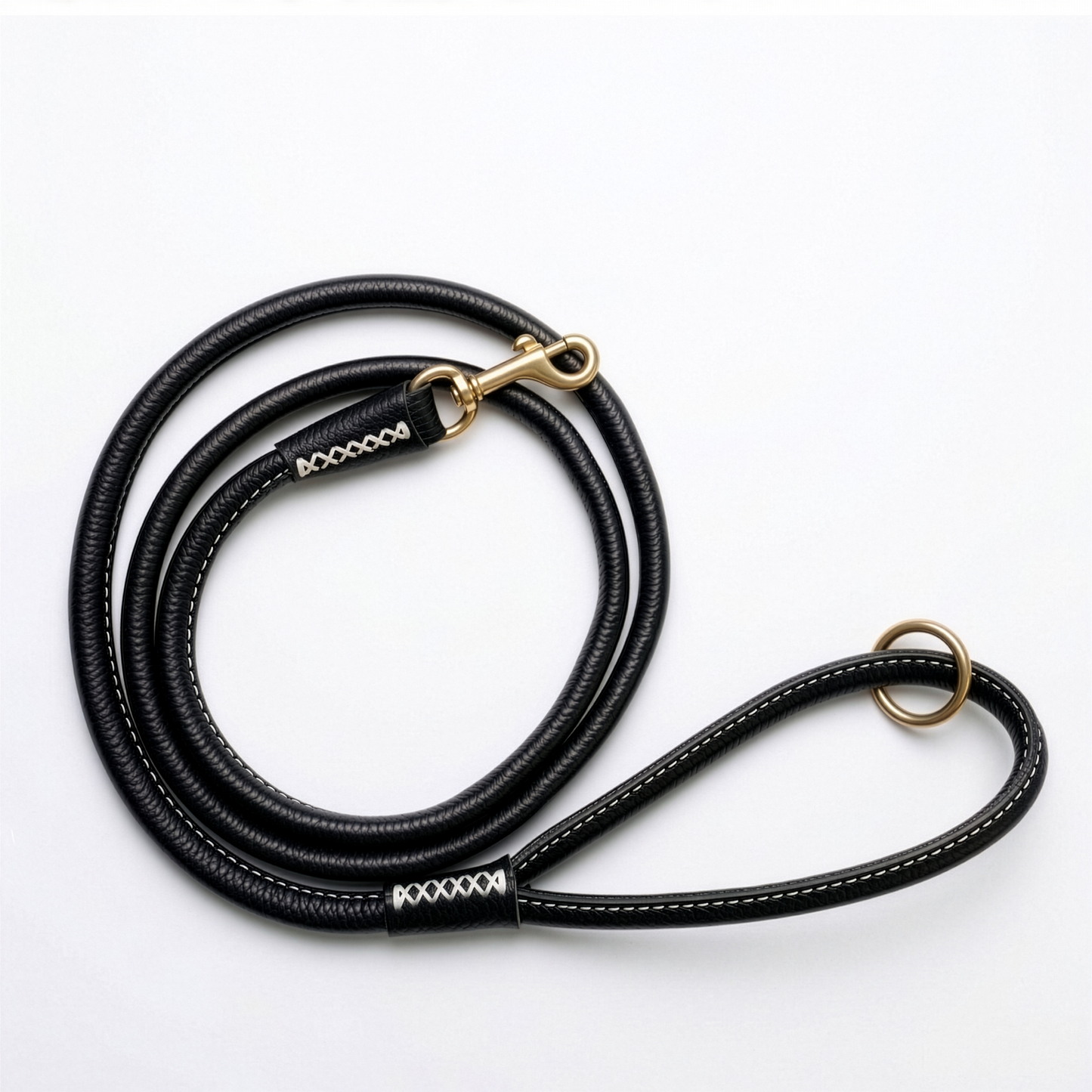 Miaboo Smooth Leather Leash - Black