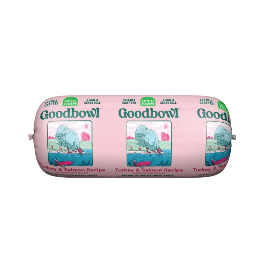 Open Farm Dog Frozen Goodbowl Roll Turkey & Salmon 28Oz