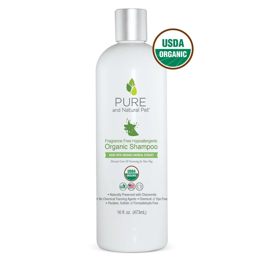 Pure and Natural Pet Fragrance Free Hypoallergenic Organic Shampoo