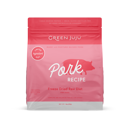 Green Juju: Freeze-Dried Limited-Ingredient Raw Diet - Pork 14oz