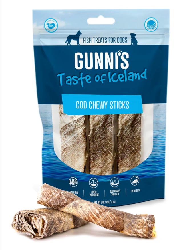Gunni's Dog Cod Chewy Sticks 3 Pack