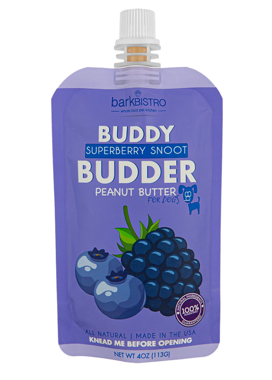 Buddy Budder - Superberry Snoot Peanut Butter Squeeze Pack 4oz