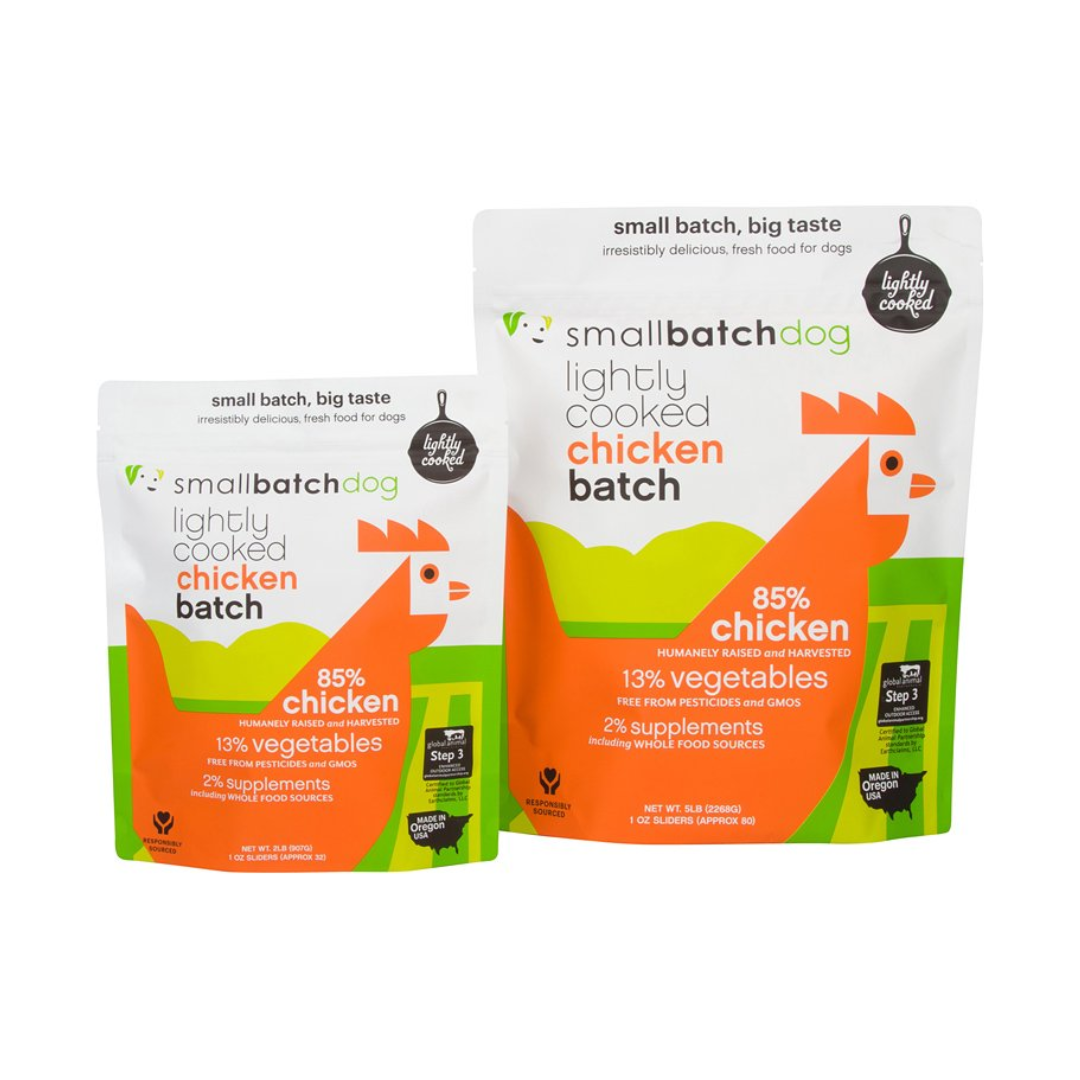 Smallbatch Dog Raw Frozen Food - Lightly Cooked - Chicken